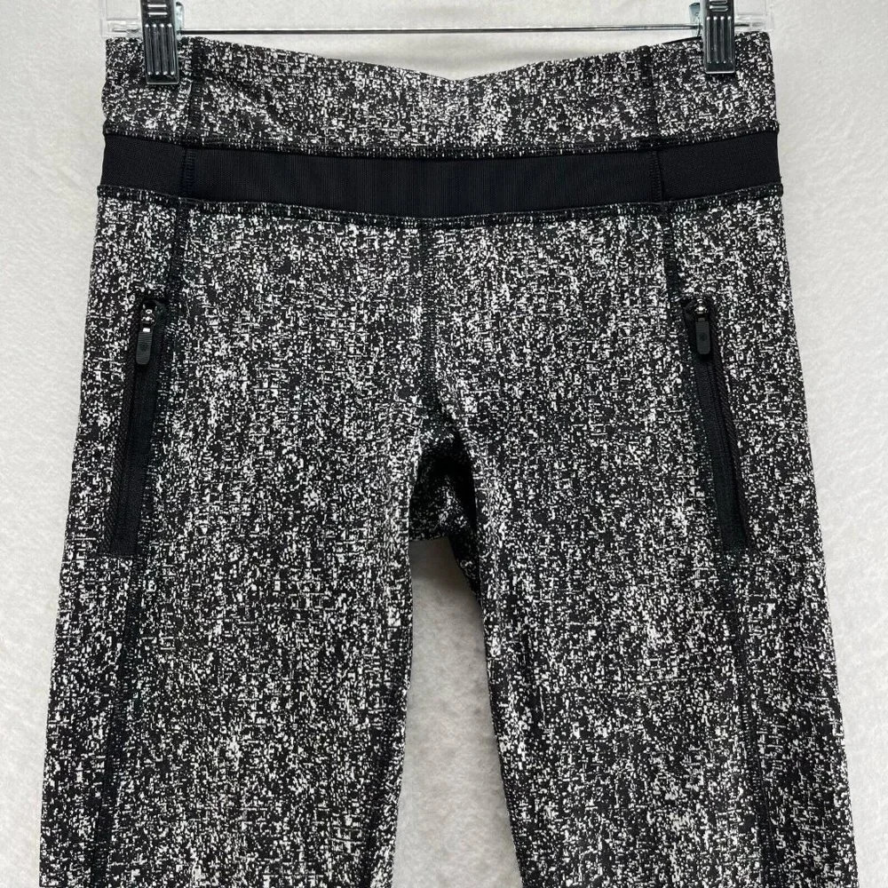 Lululemon Leggings Women Sz 6 Run Inspire Crop II Pull On Stretch Workout Gray - Picture 3 of 10